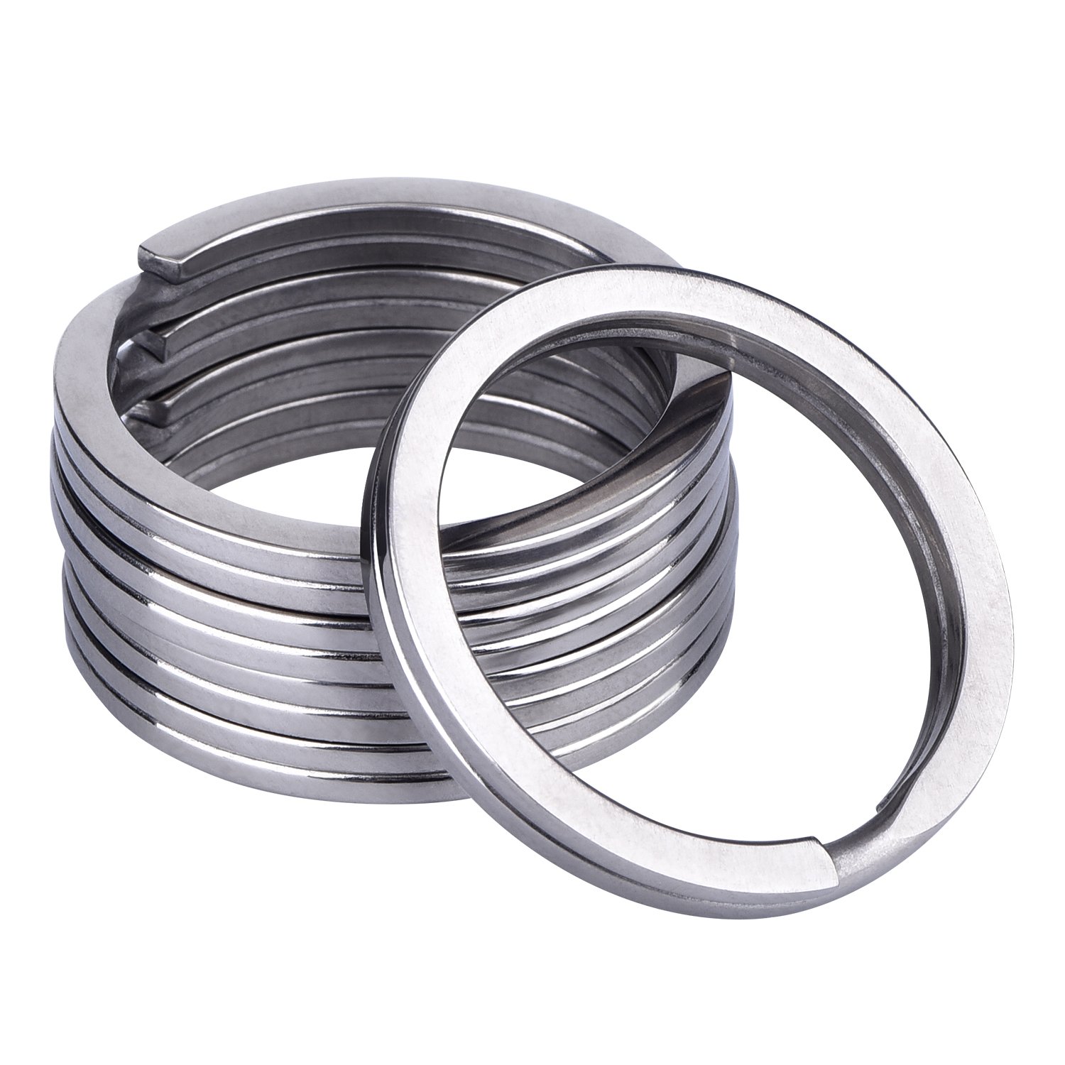 Outus Titanium Key Rings Split Rings, 32 mm, 5 Pack