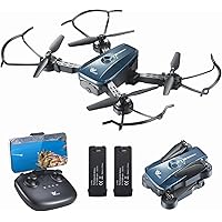 Drones with Camera for Adults/Kids/Beginners 1080P HD APP/Voice Control Camera Drone Easy to Control One-key Returning…