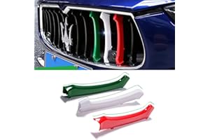 SUPAREE Grille Trim 3pcs Front Grille Decorative Garnish Trim for Maserati Ghibli 2014-2016