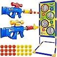 Cusocue Gun Toy for Age 5 6 7 8 9 10 11 12 Years Old Boys Girls, Kid Cool Toys Guns Games with Shooting Target, 2 Blaster Guns, 24 Foam Balls, Indoor Outdoor Toys for Kids, Birthday Gifts