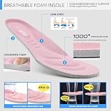 HKR Slip On Women Walking Shoes Breathable Knit Upper Memory Foam Insole Pink view 6