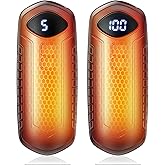 Rechargeable Hand Warmers 2 Pack, 6000mAh Electric Hand Warmers, 5-Settings, Portable Pocket Heater, Great for Men Women Kids, sutable for Outdoors Office Travel Hunting