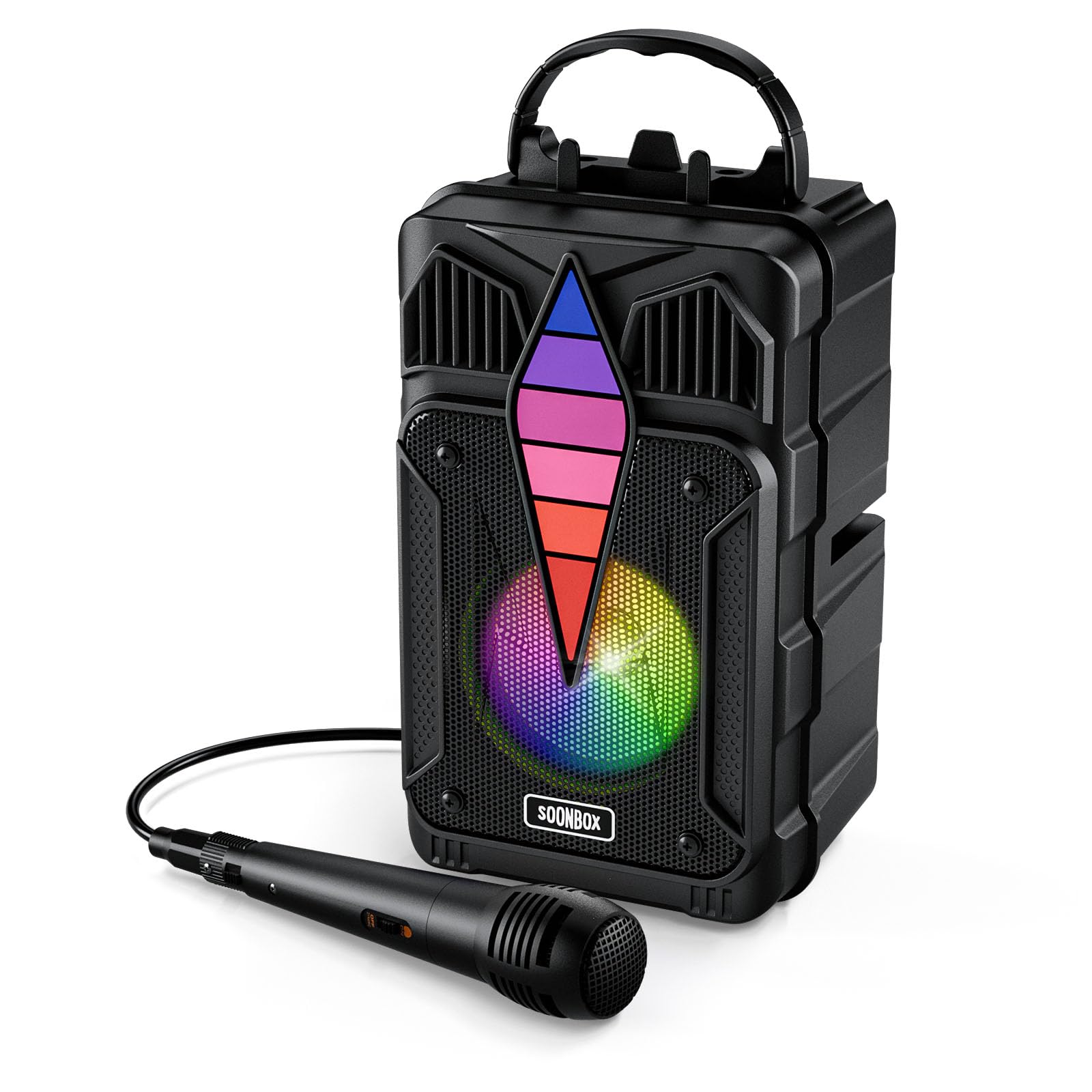 Photo 1 of Dnil RGB Multicolor Rhythm Light Speaker with Sound Control, Portable Bluetooth Speaker for Home Party or Outdoor (Black)