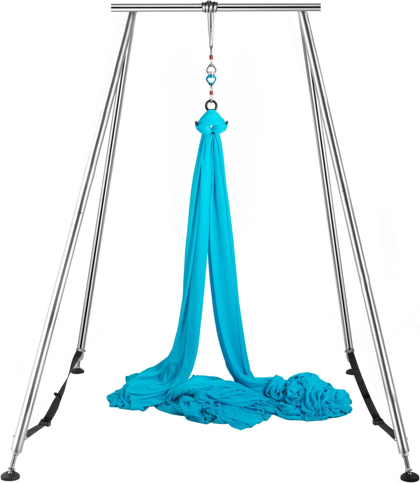 LOVSHARE Yoga Sling Inversion 68lbs 731lbs Inversion Yoga Swing Stand 551lbs/250kg Aerial Yoga Frame with 6m 12m Yoga Swing Inversion Sling Yoga Trapeze Bundle Safety Belts
