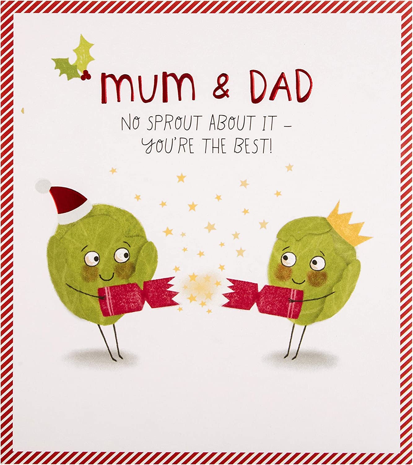 Hallmark Christmas Card for Mum and Dad - Funny Sprout Design