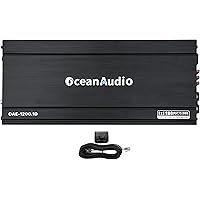 OceanAudio OAE-1200.1D Monoblock Class D Amplifier with Remote Subwoofer Level Control, 2400W