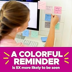 Post-it 100% Recycled Paper Super Sticky Notes, 2X