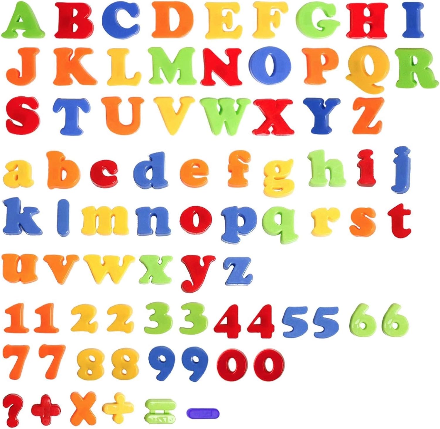 JCREN Magnetic Alphabet Magnets Letters and Numbers Toy ABC 123 Fridge Plastic Toy Set Educational Magnetic in Bucket Preschool Learning Spelling Counting Uppercase Lowercase Math Symbols for Toddler: Furniture & Decor