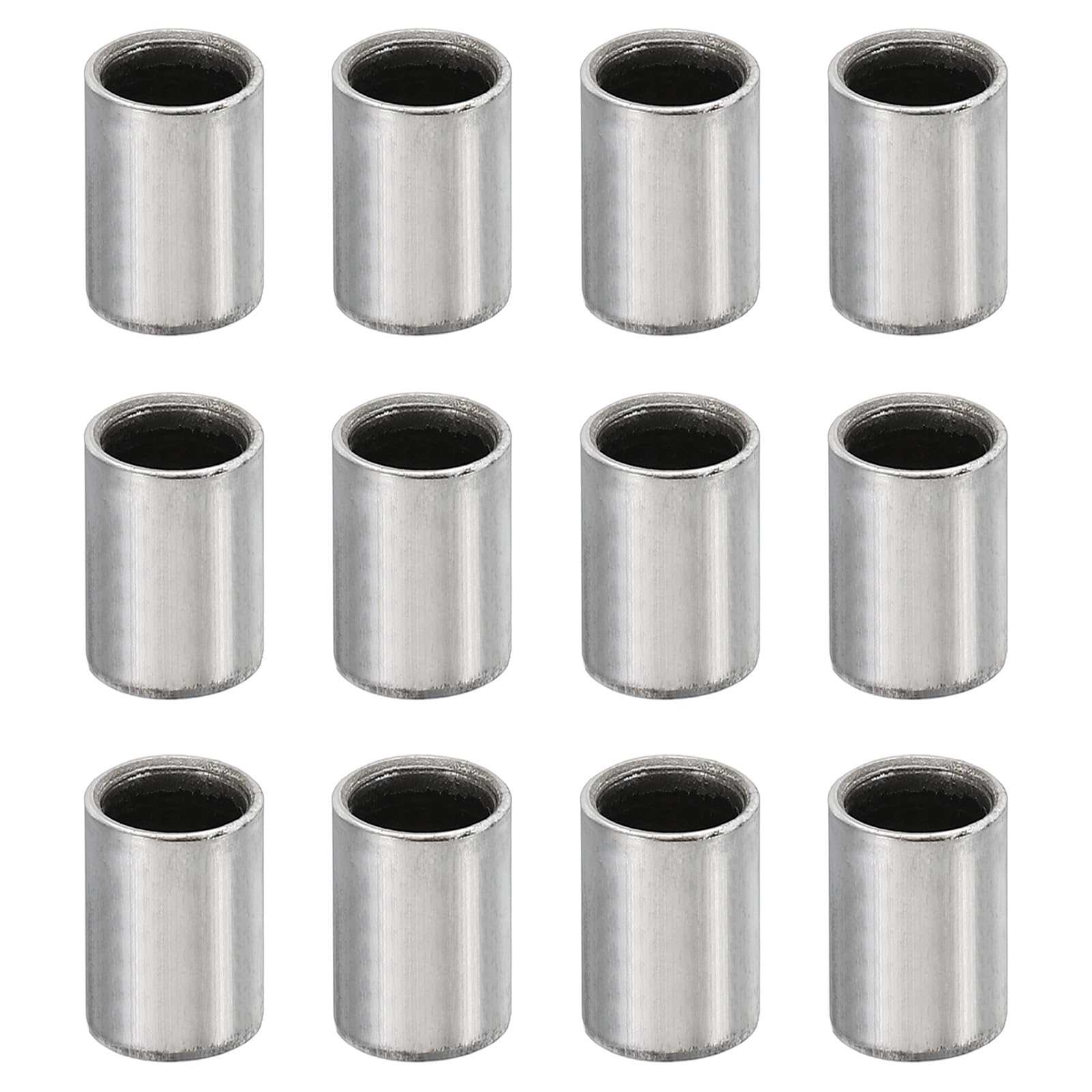 PATIKIL M6 Steel Spacers, 12 Pcs Metal Spacers Steel 6.2mm ID x 10mm OD x 15mm L Carbon Steel Spacer Screw Standoff Round for 1/4in or M6 Screw Bolts