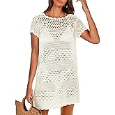 ANRABESS Swimsuit Cover Up for Women 2026 Crochet Bathing Suit Swimwear Mesh Knit Beach Dress Summer Vacation Clothes