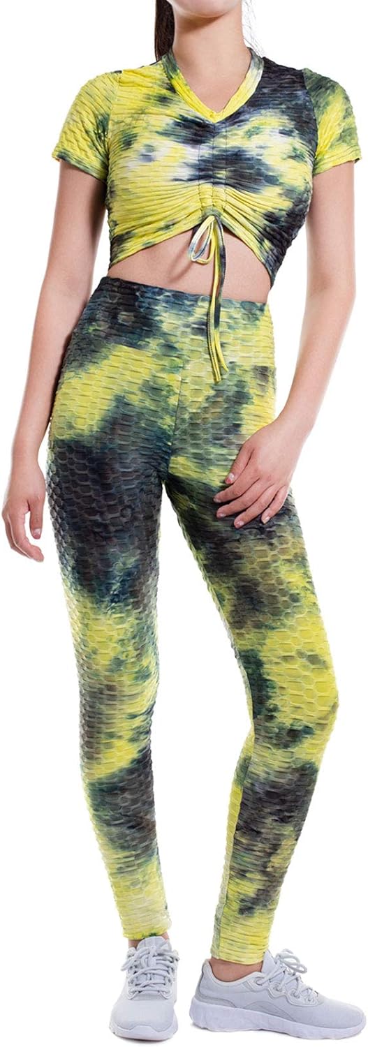 yellow leggings with top