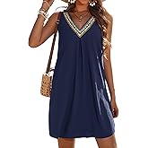 AI'MAGE Womens Sleeveless Swimsuit Cover Up V Neck Bathing Suit Coverups Bikini Beach Vacation Tank Dresses S-3XL