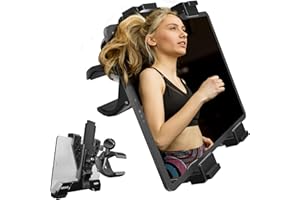 RANDCONCEPT Treadmill Tablet Holder, Elliptical Tablet Holder for Treadmill Tablet Mount Clamp Indoor Exercise Stationary Spin Bike Tablet Holder for Mic Stand for iPad Pro 12.9 Air Mini Galaxy Tabs 5-13" Tablets