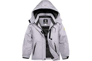 GEMYSE Girl's Waterproof Ski Snow Jacket Fleece Windproof Winter Jacket with Hood