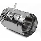 4-in HVAC Duct Manual Volume Damper with Sleeve - Galvanized Sheet Metal Round Volume Damper Airflow Ducting Branch, Adjustme
