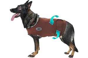 Meifsou Dog Anxiety Vest, Skin-Friendly Thunder Jacket for Dogs, Dog Calming Shirt for Thunder, Fireworks, Vet Visits and Separation - Keep Pet Calm Without Medicine & Training, Anti Anxiety for Dogs
