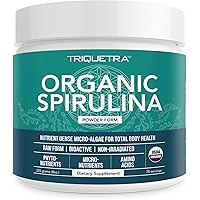 Organic Spirulina Powder: 4 Organic Certifications - Certified Organic by USDA, Ecocert, Naturland & OCIA - Vegan Farming Pro
