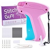 Stitch Gun for Clothes, Stitchy Quick Clothing Fixer, Micro Tagging Gun for Clothing, Mini Sticky Sewing Gun, Stitch Fix Gun, Includes 6 Needles, 1 Scissors, 2000 Black & 2000 White Fasteners