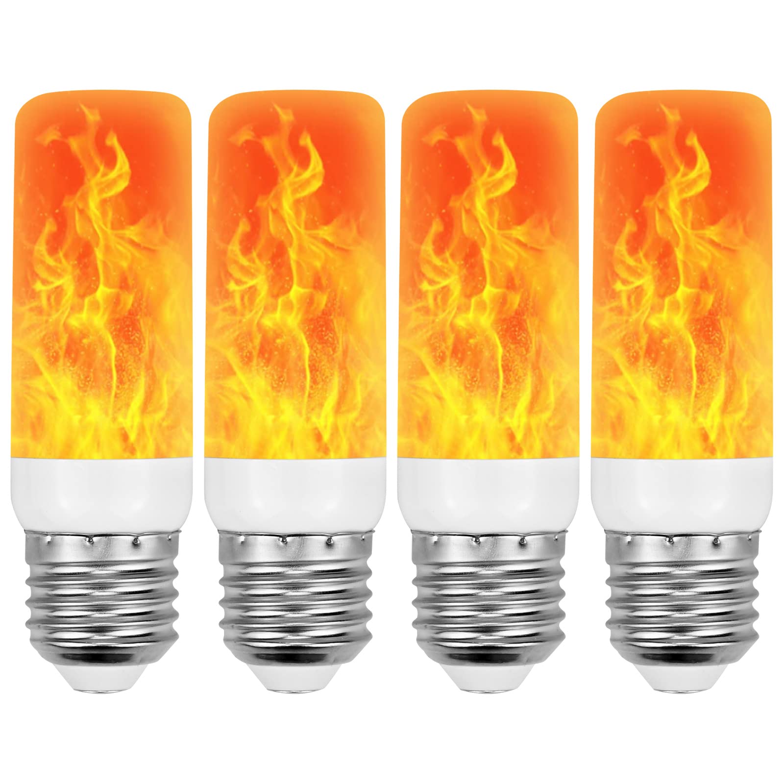 CECOMBINE LED Flame Light Bulb, Effect Light Bulbs,4 Lighting Modes LED Outdoor Light 5W E27 Flame Bulb Party Bulb Lights for Christmas Halloween Party Dancing Garden Decorative Lighting (4 PCS) — image 1