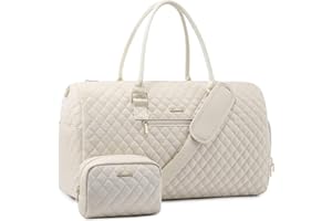 LOVEVOOK Travel Duffle Bag, Weekender Bag for Women with Toiletry Bag, Carry on Overnight Bag with Shoe Compartment, Gym Duffel Bag with Wet Pocket, Mommy Hospital Bags for Labor and Delivery