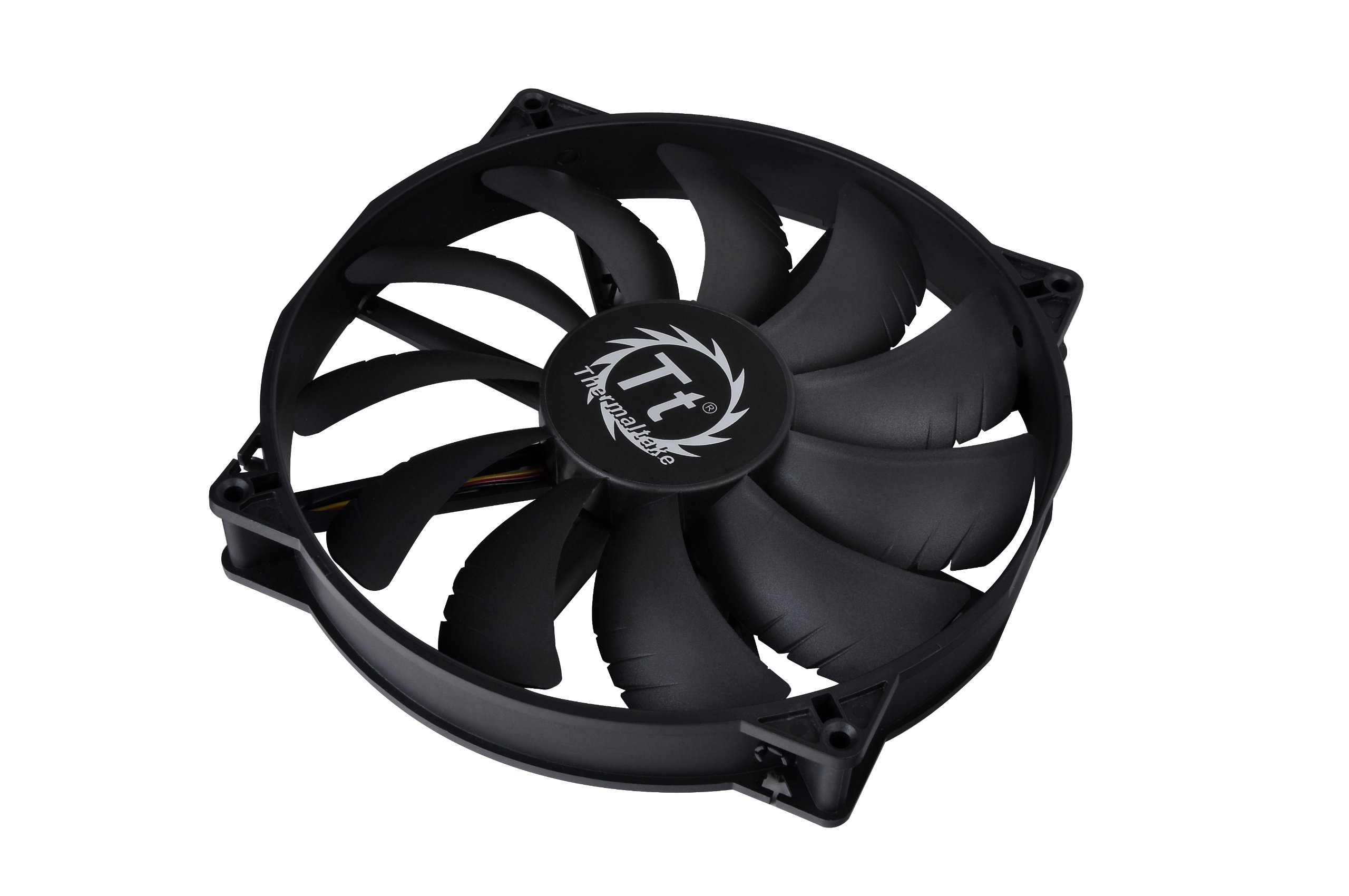 Thermaltake 200mm Pure 20 Series Black 200x30mm Thick Quiet High Airflow Case Fan with Anti-Vibration Mounting System Cooling CL-F015-PL20BL-A