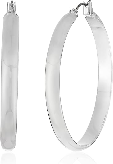 nine west silver hoop earrings