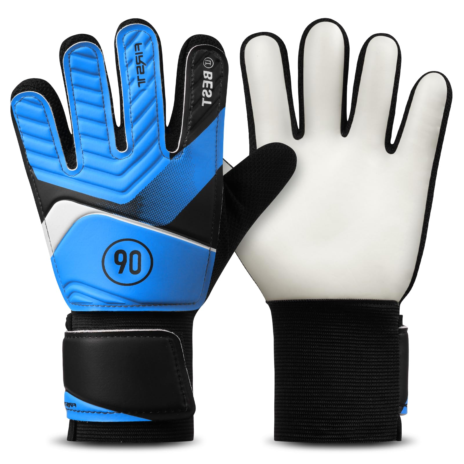 Flintronic Football Goalkeeper Gloves - Kids & Youth, Non-Slip Material & Double Wrist Protection, Size 5/6/7