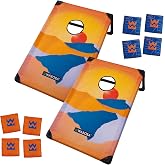 Waboba Portable Cornhole Set, 8 Corn Hole Toss Bags and Travel Bag | Easy Assembly and Take Down