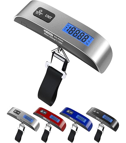 Pèse-bagages Numérique QUMOX - 50 Kg Capacité - Écran LCD Rétroéclairé - Fonction Tare - Portable Et Léger