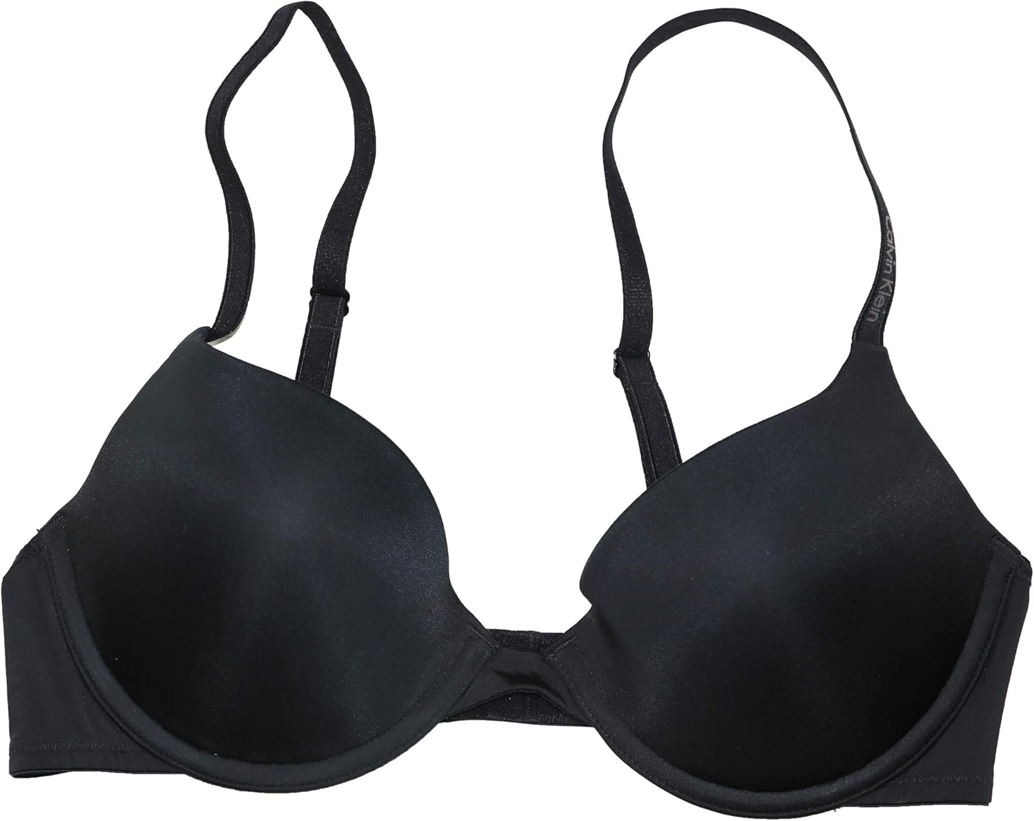 Calvin Klein Essence Push Up Underwire Plunge Bra (Black, 34B) Amazon