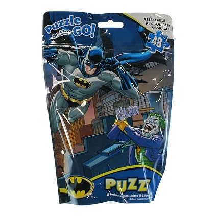 Batman Puzzle On The Go Resealable Bag For Easy Storage 15 X 1125 In - 