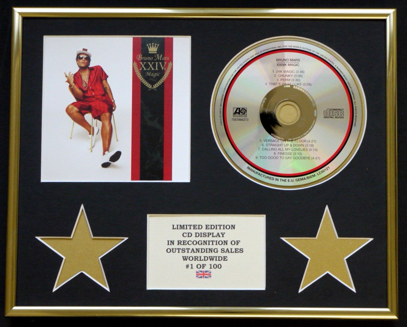 Limited Edition Cd Display by Everythingcollectible/Bruno Mars/CD Display/Limited Edition/24K Magic