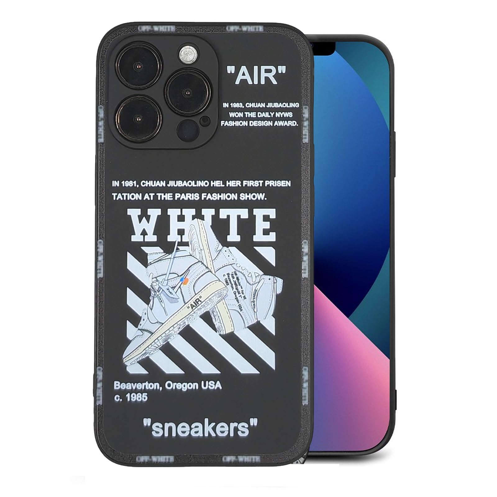 UIOREJXCAS Compatible for iPhone 15 pro max case Shockproof Protective Basketball Sneaker Design Cool iPhone 15 pro max Phone Cases Soft Silicone Protection for Men Women Boys Girls 6.7 inch