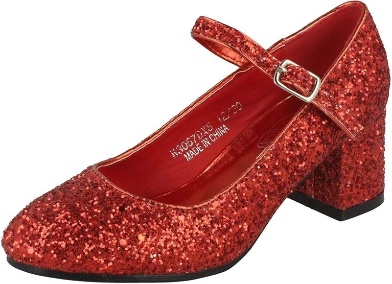 girls red dolly shoes