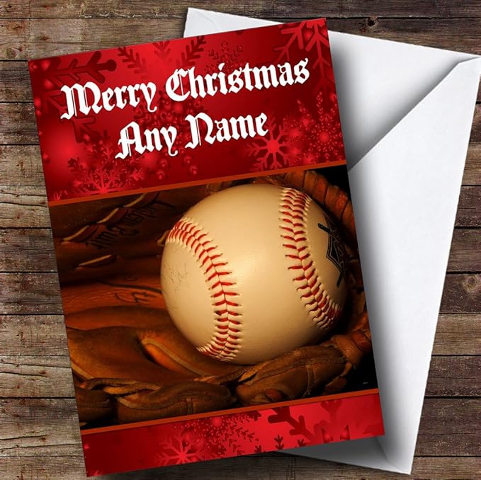 Baseball Personalized Christmas Holiday Greetings