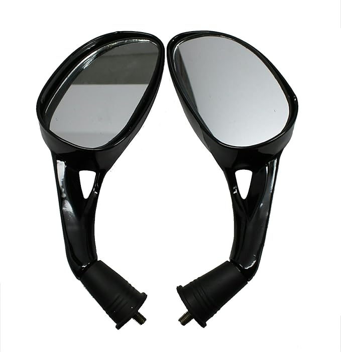 RearView Mirrors 8mm GY6 Scooter Moped Vespa Peace 50cc 150cc 250cc BLACK Mirror
