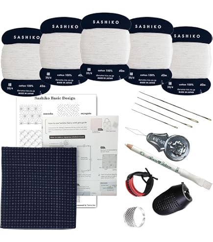 Amazon.com: Yokota Daruma Sashiko Cloth - Pre-Printed Sashiko