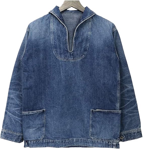 denim pullover