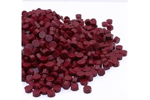 ONWINPOR 300Pcs Wax Seal Beads, Crimson Red Sealing Wax Beads, Octagon Wax Sealing Beads for Wax Seal Stamp, Cards, Wedding Invitations, Wine Packages, Gift Wrapping, Letter Sealing (Crimson Red)