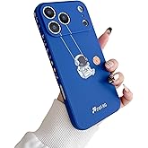 Yonds Queen for iPhone 17 Pro Cute Case, Cool Cartoon Swing Astronaut Planet Moon Space Design Stylish TPU Bumper Shockproof Anti-Slip Protector Fashion Case (Blue Planet, iPhone 17 Pro)