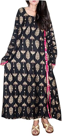 black color long frock