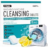 Y-Kelin Washing Machine Cleaner Tablets, 24 Pack - Up to 1 Year Supply, for HE Front &amp; Top Load Washers, Septic Safe, Removes Odors &amp; Residue, Fresh Scent