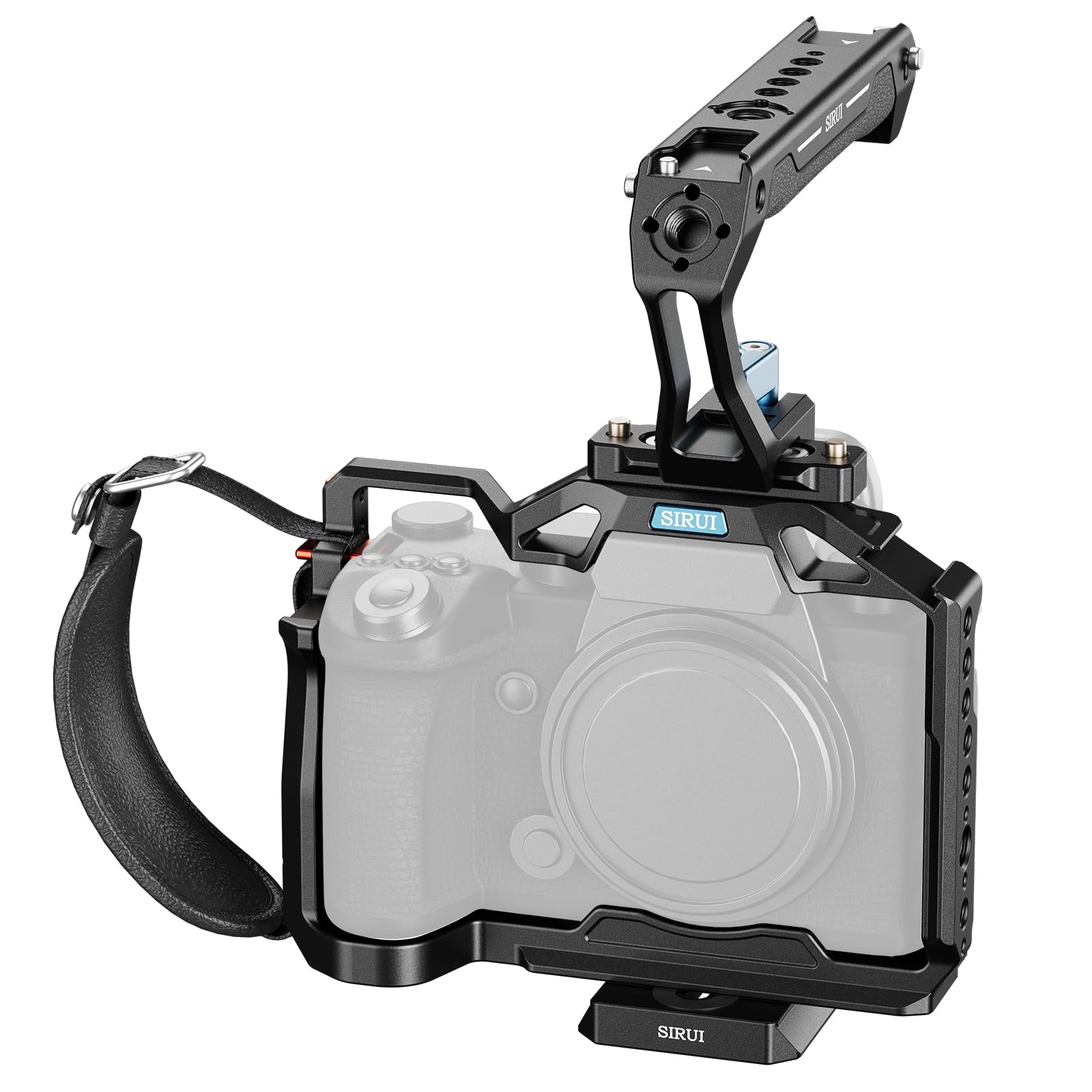 Sirui Full Cage Kit with Top Handle for Panasonic LUMIX G9II/S5II/S5IIX, Arca-Swiss Compatible, with 1/4 Inch - 20 Threaded Holes, ARRI 3/8 Inch - 16 Mounting Holes, Cold Shoe and NATO Rail — image 1