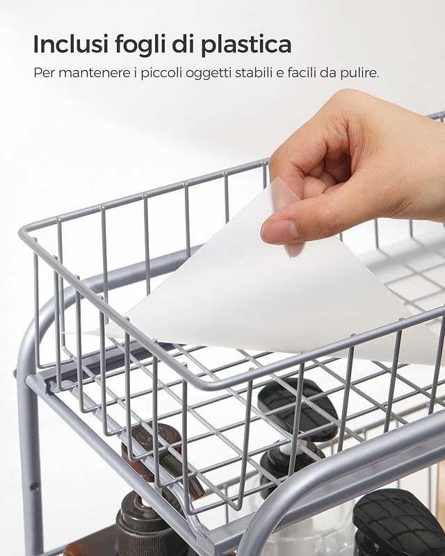 Organizzatore da Cucina, Scaffale a 2 Ripiani Estraibili