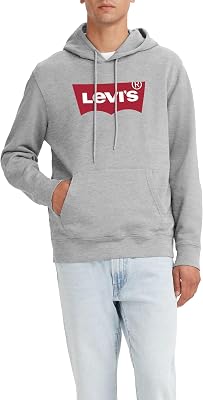 Hoodie Herren, Logo Two Color Heather Gray, M