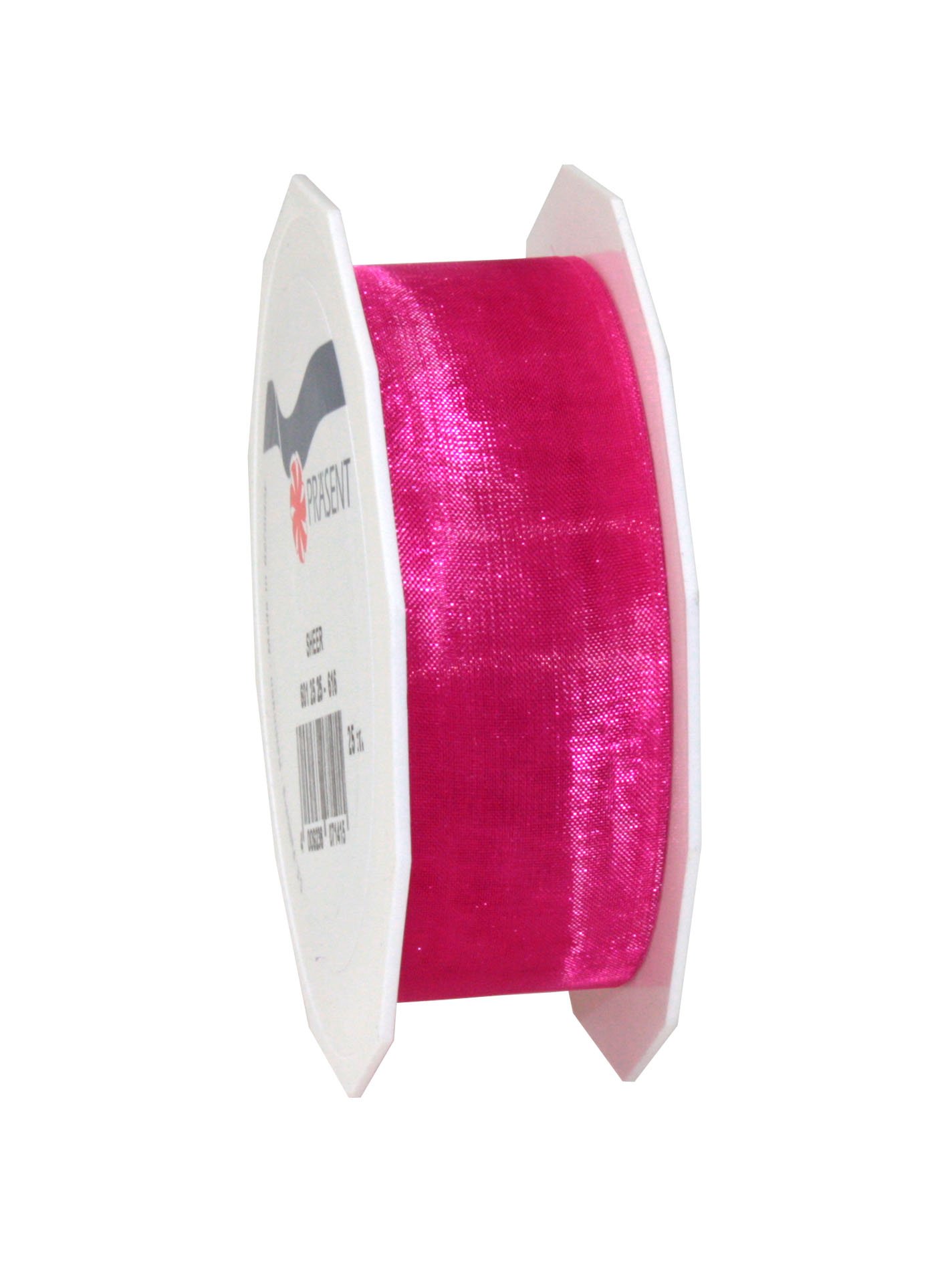 C.E. Pattberg Sheer Organza Ribbon Coral Pink, 27 Yards Gift Wrap Ribbon, 1 inch Width, Accessories for Decoration & Handicrafts, Decoration Ribbon for Presents, for Every Occasion — image 1