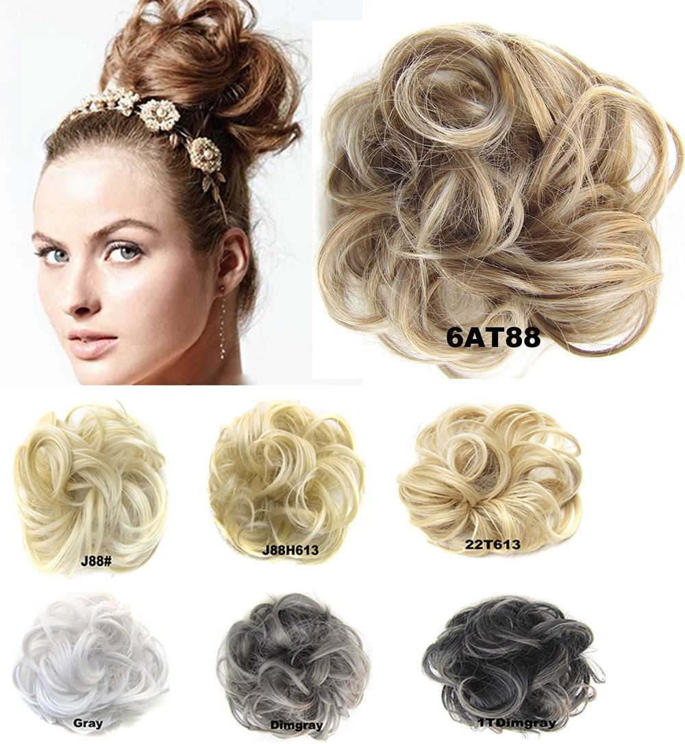 Buy Hi Girl 6at88 Synthetic Drawstring Bun Curly Hairpieces Wavy