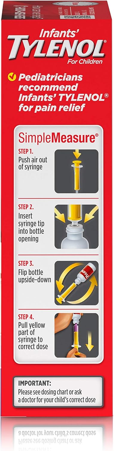 Infants' Tylenol Acetaminophen Liquid Medicine, Grape, 1 fl. oz: Health & Personal Care