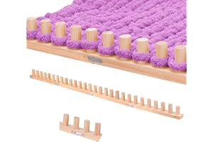 MLLNFUE 55” Chunky Knitting Blanket Loom - Customizable Wood Chunky Knitting Loom - Adjustable Size & Portable Design Chunky Knit Blanket Loom - Beginner-Chunky Knitting for Beginners and Home Decoration