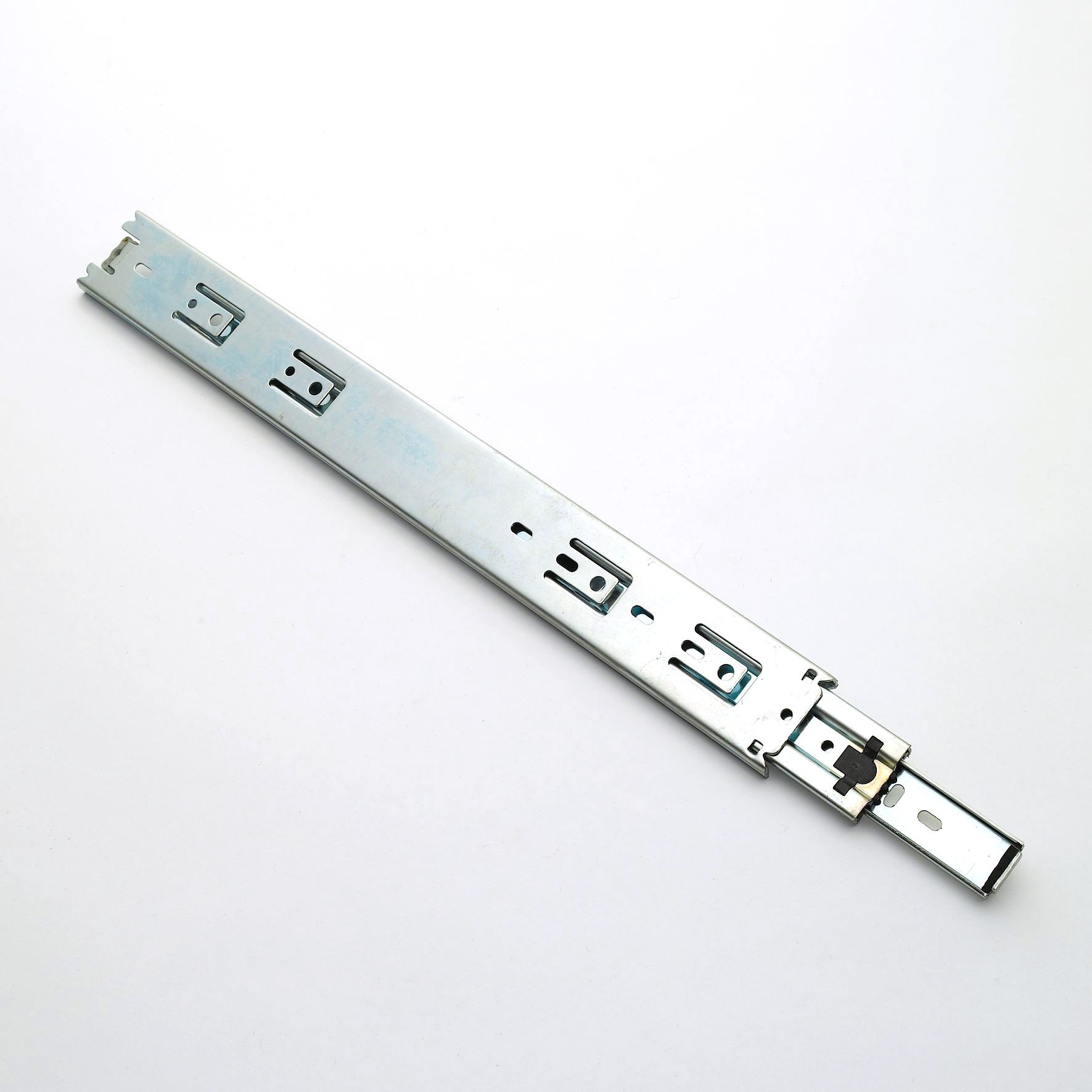 Merriway® BH00341 550mm Zinc Plated Double Extension Drawer Glide Runner to Fit 45mm Groove